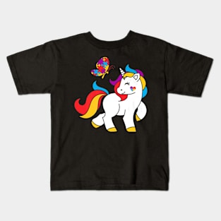 Unicorn Butterfly Kids T-Shirt